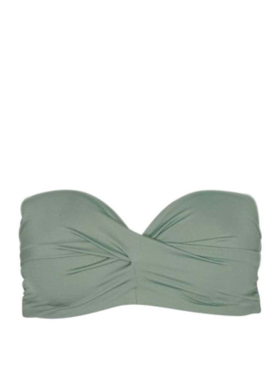 Bluepoint Solids Strapless Bikini Top Χακί