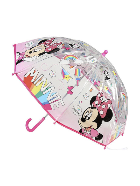 Cerda Umbrelă Pentru Copii Baston Minnie Mouse Roz Cu Diametru 71cm