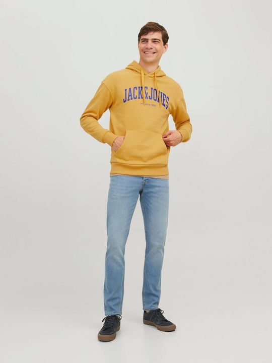 Jack & Jones Ανδρικό Φούτερ με Κουκούλα και Τσέπες Honey Gold