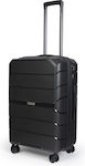 Cardinal Elusive Medium Travel Suitcase Hard Black with 4 Wheels Height 58cm