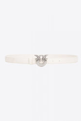 Pinko Women's Leather Belt White