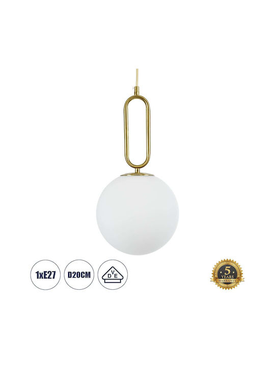 GloboStar Pendant Light Suspension Ball for Socket E27 Gold