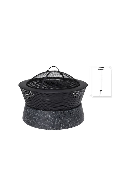 Ambiance Kamin Draußen Metallisch Schwarz 54.5x54.5x38cm