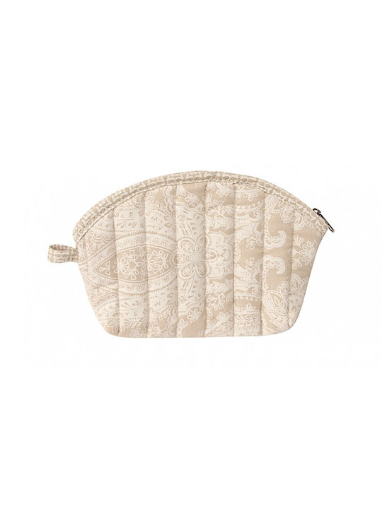 Amaryllis Slippers Toiletry Bag in Beige color 21cm