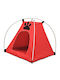 Nunbell Pet Hundebett Häuser Rot 40x40cm.