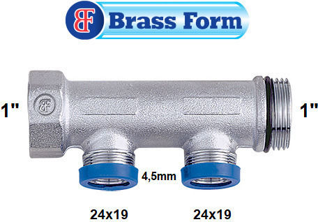 Brass Form Συλλέκτης - Κολλεκτέρ Σωλήνα Ορειχάλκινος 1" Αρσενικό/Θηλυκό 24mm 653