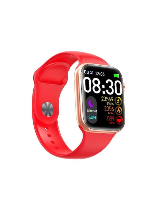 T900 Pro Max L Smartwatch με Παλμογράφο (Κόκκινο)
