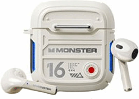 Monster XKT16 Earbud Bluetooth Handsfree Ακουστικά με Θήκη Φόρτισης Λευκά