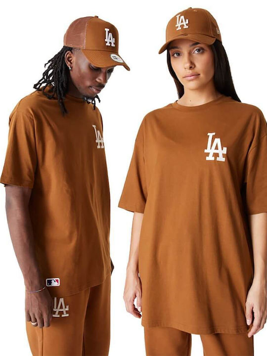 New Era La Dodgers League Essential Brown Tennis Shirt