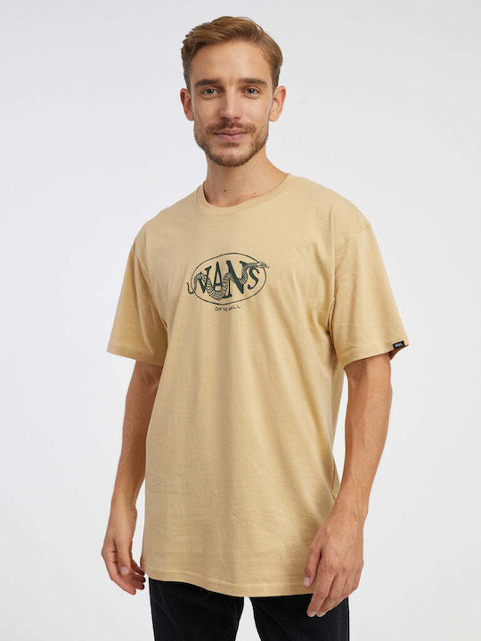 Vans Ανδρικό T-shirt Κοντομάνικο Μπεζ