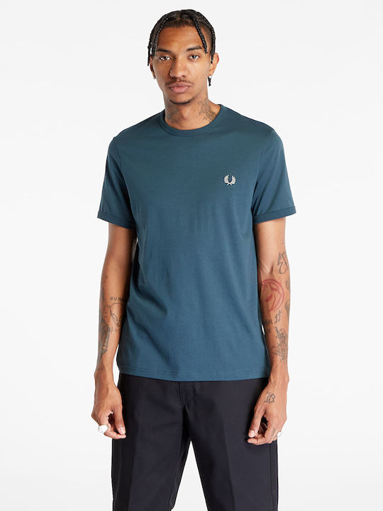 Ringer T-shirt Petrol Blue