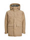 Jack & Jones Men's Winter Parka Jacket Brown