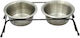 Nunbell Pet NUNBELL Bowl Food & Water for Dog & Cat 2x in Silver Color 2pcs