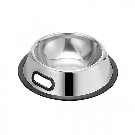 Nunbell Pet Ανοξείδωτο Μπολ Φαγητού & Νερού για Σκύλο & Γάτα 34cm σε Ασημί Χρώμα