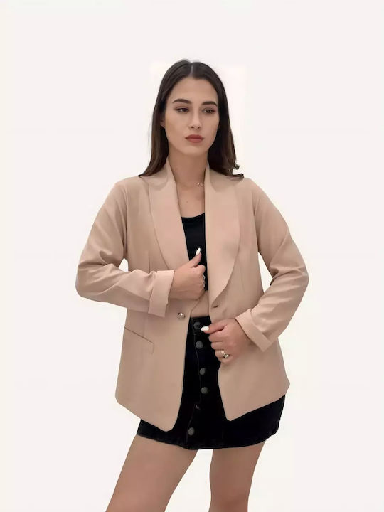 Women's jacket Beige with a button
