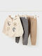 Mayoral Kids Sweatpants Set Beige 2pcs