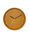 Nextime Leise Wanduhr Metallisch Gelb Ø30cm