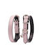 Nunbell Pet Κολάρο Σκύλου Δερμάτινο σε Ροζ χρώμα 20mm x 43cm