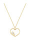 Ekan Charm mit Design Herz aus Gold 14K mit Diamant