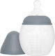 Elhee Plastic Baby Bottle Anti-colic with Silicone Teat for 0+ Months Blue Grey 240ml