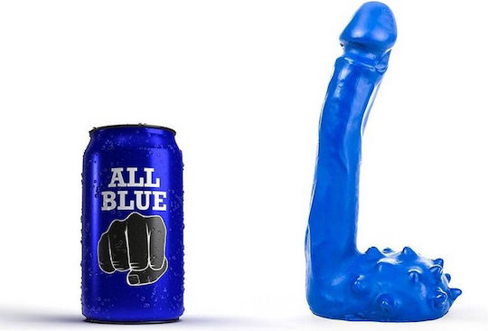 All Black Dong Ρεαλιστικό Dildo με Όρχεις Μπλε 18cm