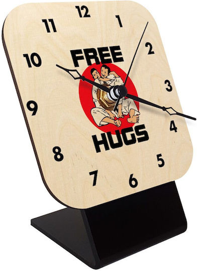 Koupakoupa Επιτραπέζιο Ρολόι Ξύλινο Μπεζ KP_19220_CLOCK-DESK-SQUARE-WOOD