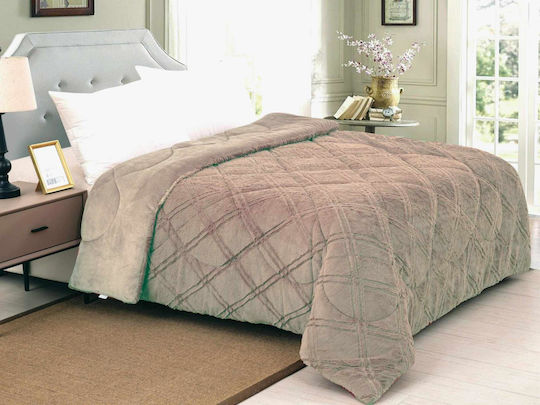 Linea Home Κουβερτοπάπλωμα Διπλό 210x230εκ. Diamond Γκρι