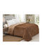 Linea Home Κουβερτοπάπλωμα Διπλό 210x230εκ. Hairy Μόκα