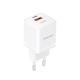 Dudao GaN Wireless Charger with USB-A and USB-C Ports 33W White
