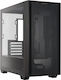 Asus A21 Mini Tower Computer Case with Window Panel Black