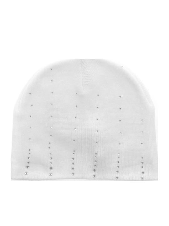 Beanie Unisex Beanie Gestrickt in Weiß Farbe