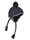 Pom Pom Beanie Unisex Σκούφος Πλεκτός σε Γκρι χρώμα