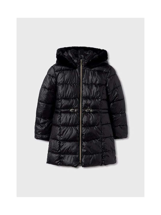 Mayoral Girls Quilted Coat Black with Lining & ...