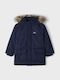 Kids' Parka Long with Hood Navy Blue