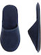 Frottee Winter Damen Hausschuhe Blau