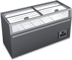 Klimaitalia Stehender Selbstbedienungstiefkühler mit 2 Türen 1105Es H250xW85xH87cm