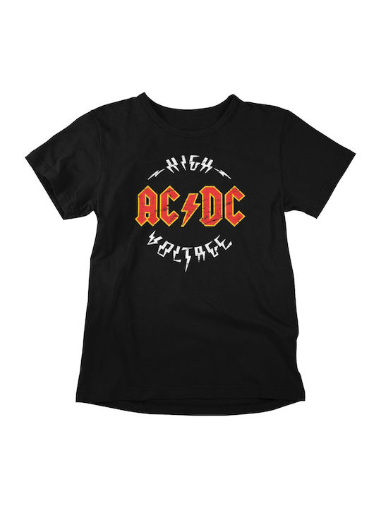 Softworld Ac/dc High Voltage T-shirt AC/DC Μαύρο