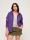 Women's Sweatshirt Jacket Hooded Purple