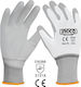 Ingco Gloves for Work White Polyurethane 1pcs