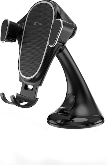 Wiwu Βάση Κινητού Αυτοκινήτου με Ρυθμιζόμενα Άγκιστρα Μαύρη