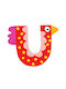 Anemi Collection Decorative Letter Animals Pink made of Wood 5x0.5x7εκ.