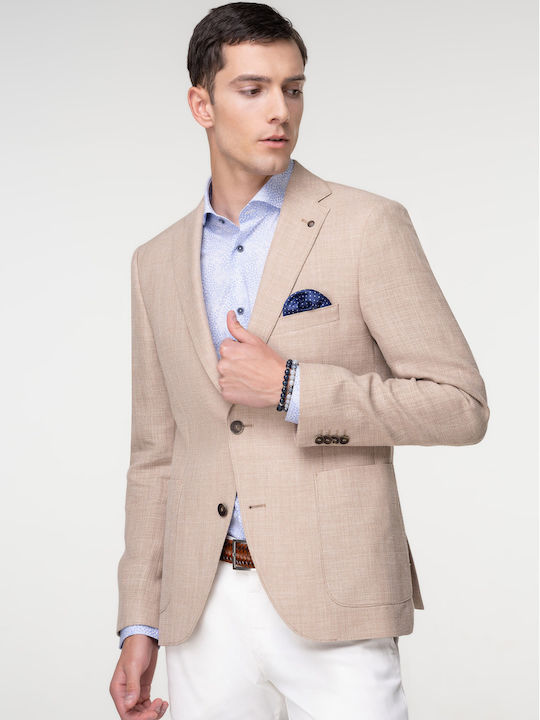 Fragosto Men's Suit Jacket Beige