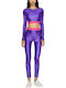 Instruire Colanti de femei Cropped Colanti Violet