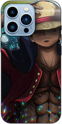 Apple iPhone 13 Pro Max - Σχέδιο One Piece Luffy (Μαύρη Σιλικόνη)