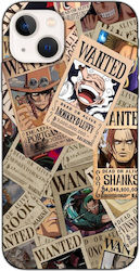 Apple iPhone 13 Mini - Σχέδιο One Piece Wanted Posters (Μαύρη Σιλικόνη)