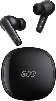 QCY T13X In-ear Bluetooth Handsfree Ακουστικά με Θήκη Φόρτισης Μαύρα