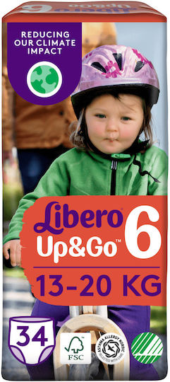 Libero Diaper Pants Up & Go No. 6 for 13-20kg 34pcs
