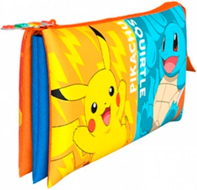 Pokemon Pencil Case with 3 Compartments Multicolored