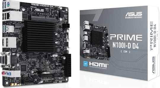 Asus Prime N100I-D D4 (integrated CPU) Дънна платка Mini ITX с Intel Сокет