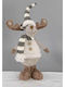 Iliadis Christmas Fabric Figure Deer Beige Height 37cm